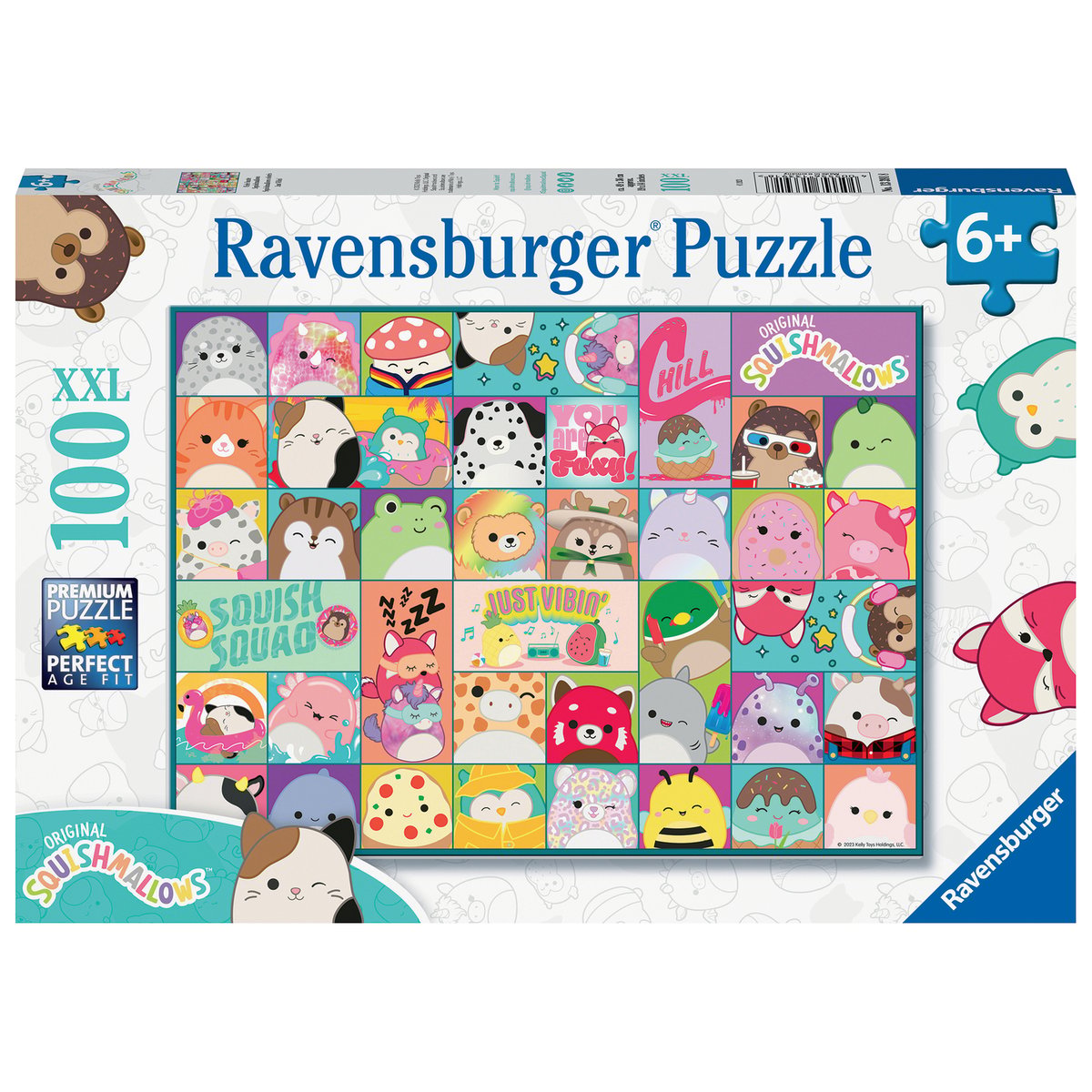 Puzzle 100 p xxl - squishmallows colores couleur unique, RAVENSBURGER