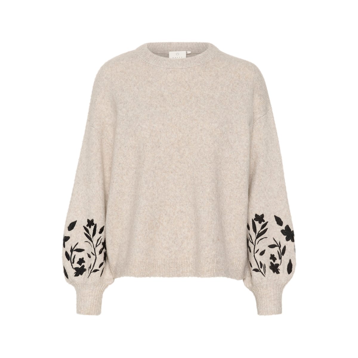 Pullover tricoté beige feather gray melange, KAFFE