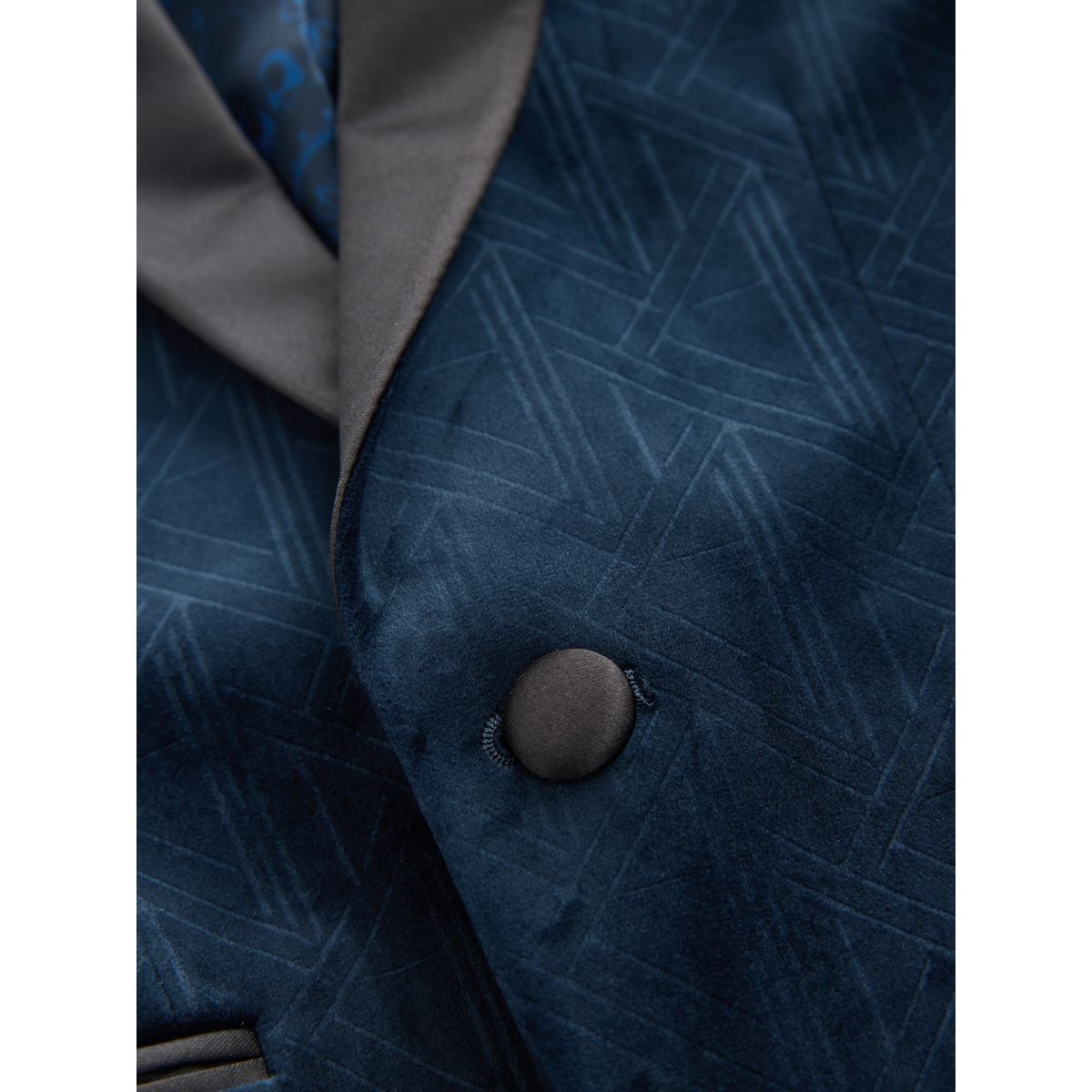 Blazer en velours texturé bleu marine, NEXT