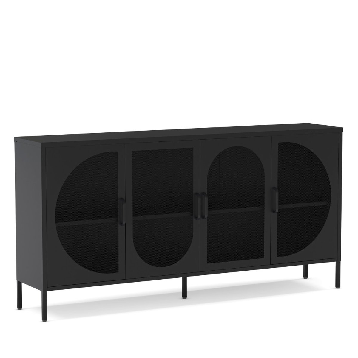Buffet 4 portes en métal L160cm- ZIO noir, DRAWER