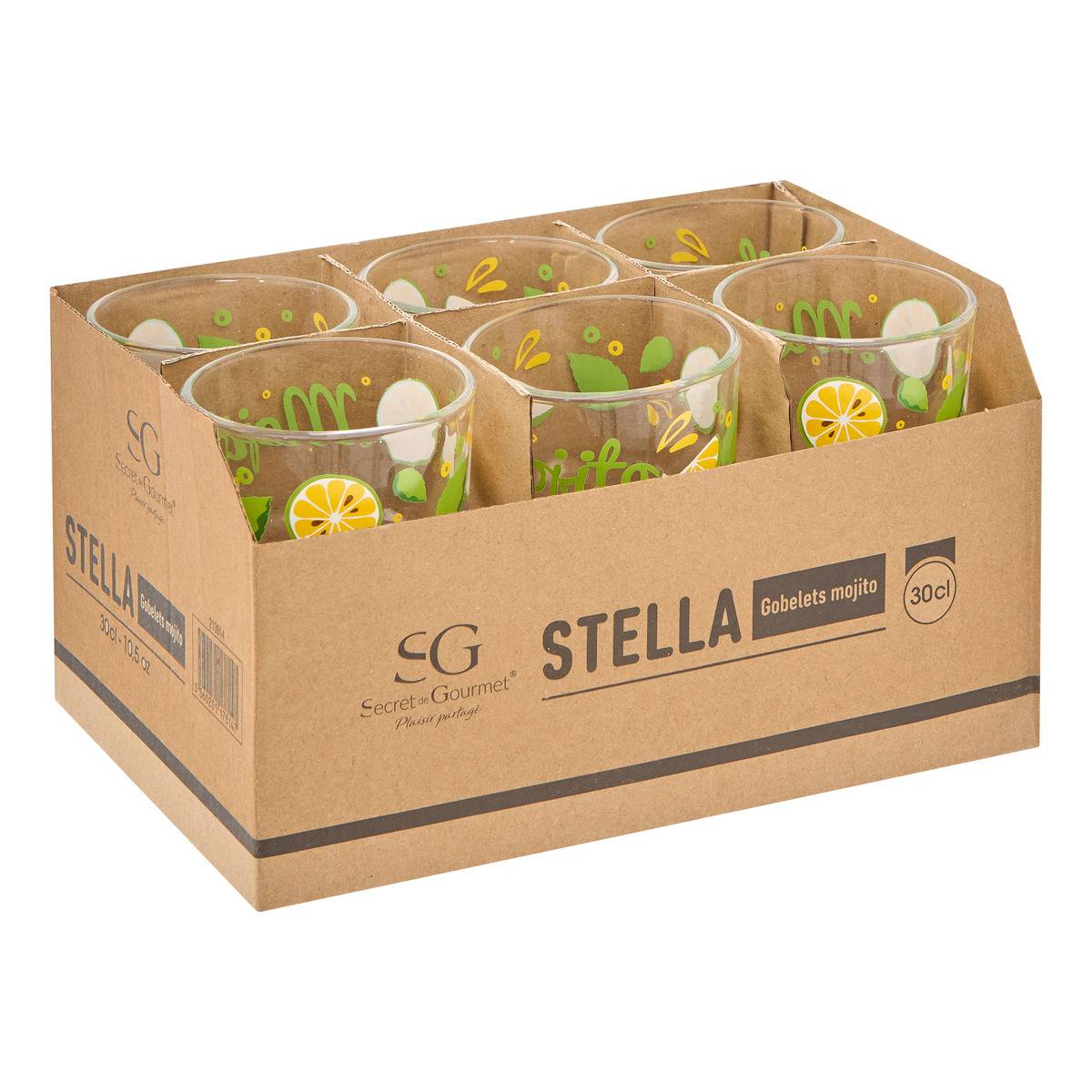 Lot de 6 verres STELLA transparent, ATMOSPHERA