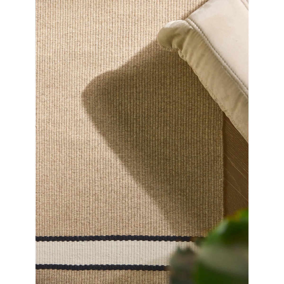 Tapis de laine tissé main LIVIO beige/noir, BENUTA 