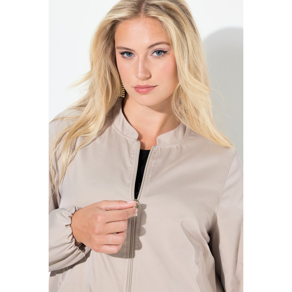 Blouson en satin mastic foncé, ULLA POPKEN