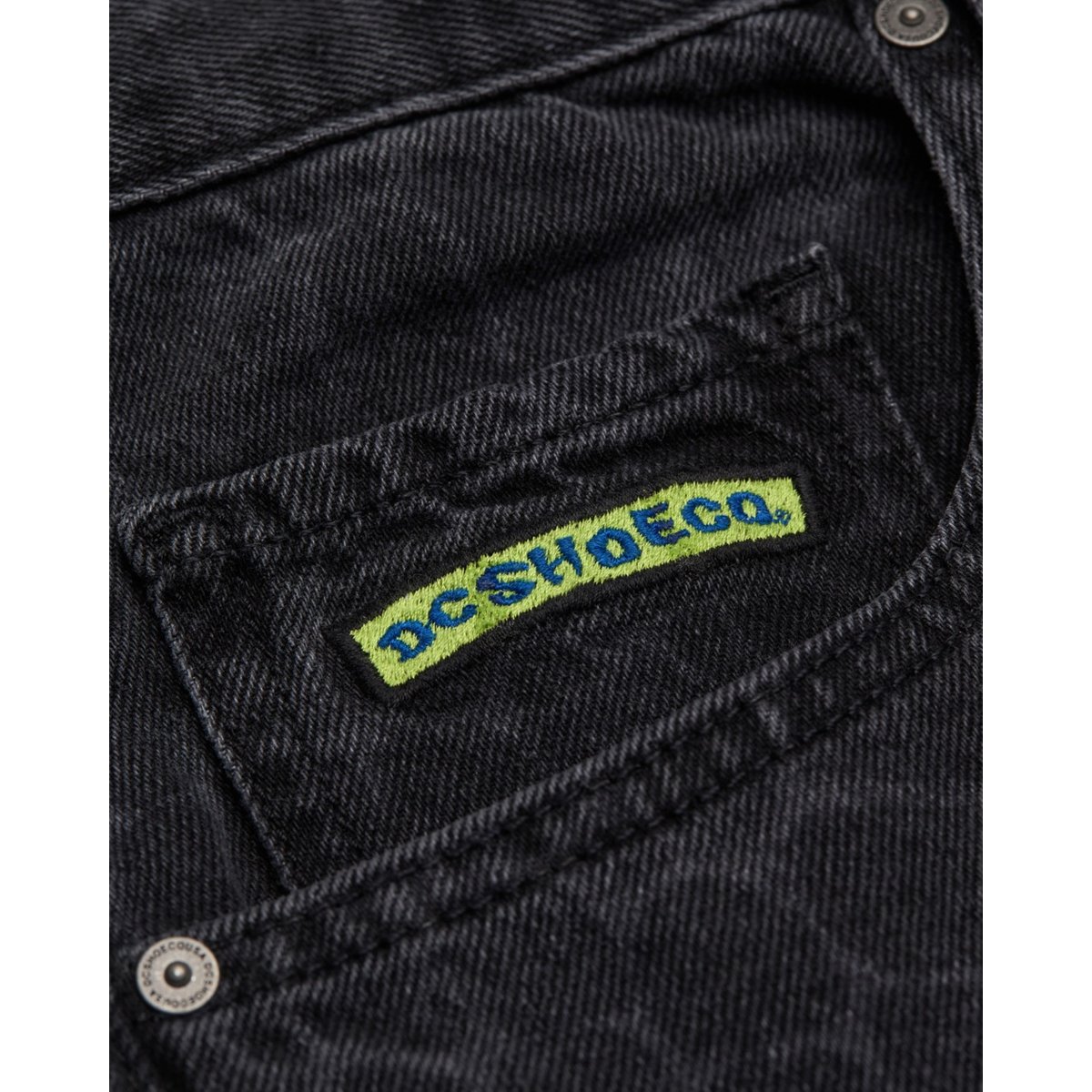 Jean baggy BAGGY DENIM SNAKE. noir laser scales snake, DC SHOES