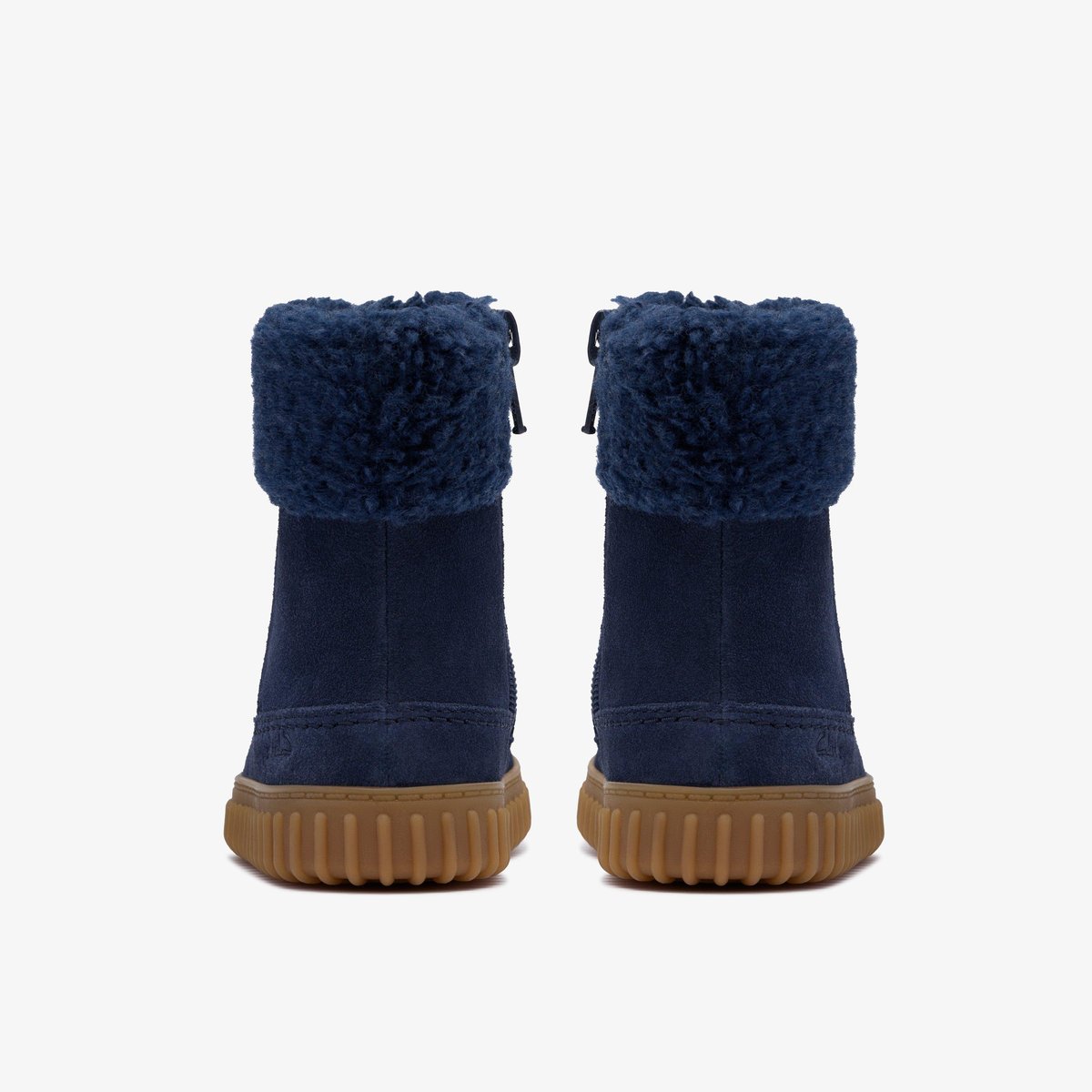 Boots Suède Coupe Large COVE SNUG T bleu, CLARKS