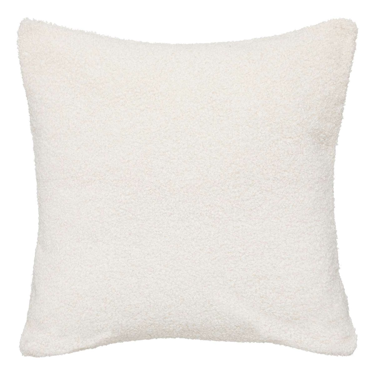 Coussin déhoussable en bouclette unie JAIKO ivoire, ATMOSPHERA