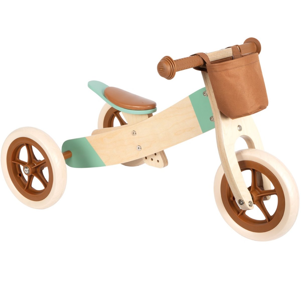 Draisienne Tricycle 2 en 1 Maxi Brun caramel marron, SMALL FOOT COMPANY