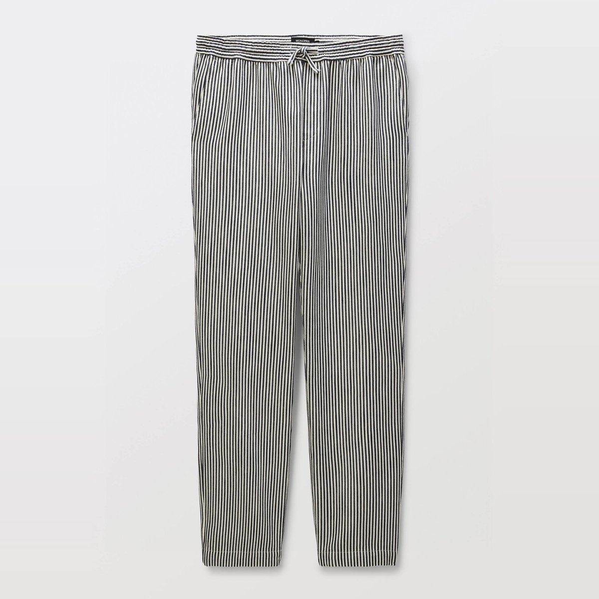Pantalon taille élastiquée en coton BIO GOTS penombre, MONOPRIX