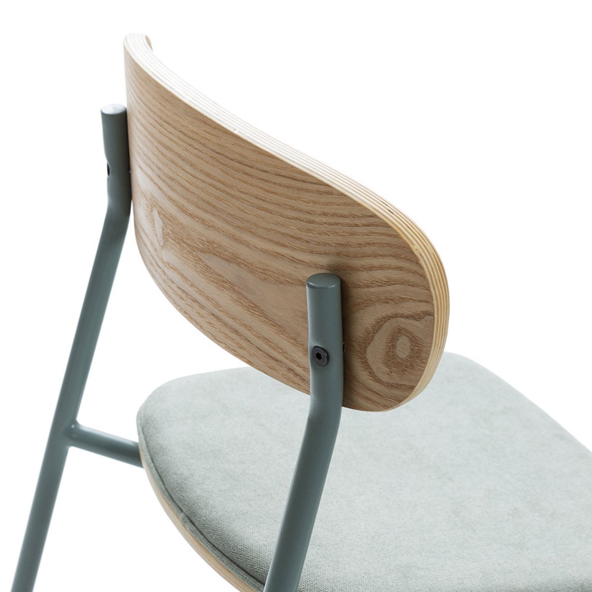 Lot de 2 chaises de bar en tissu et métal 66 cm- ARNO vert d'eau, DRAWER