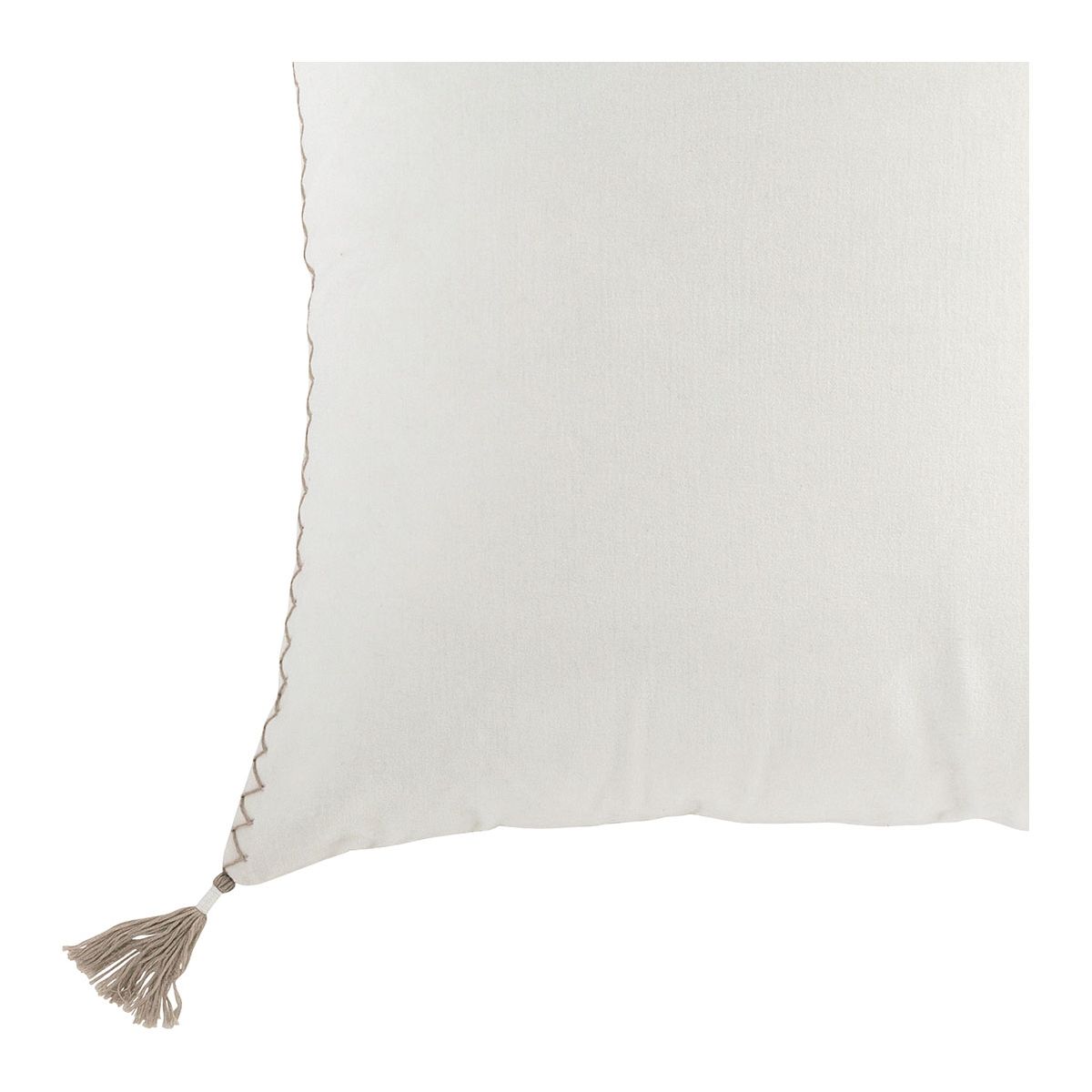 Housse de coussin MATTEO en velours de coton blanc, BLANC D’IVOIRE