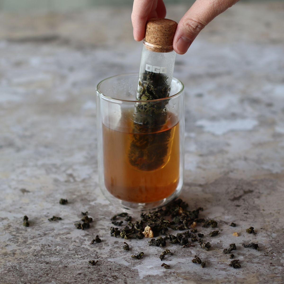 Infuseur à thé tube en verre, YCARE transparent, OGO LIVING