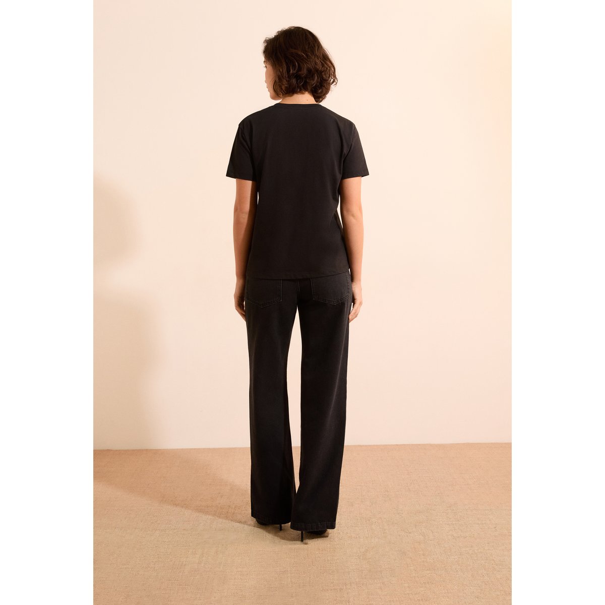 T-shirt manches courtes en coton AVANA encre, ETAM