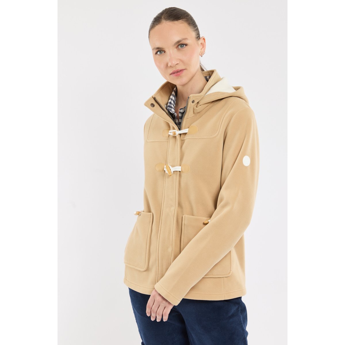 Veste polaire en polyester recyclé MALZEN beige, BERMUDES