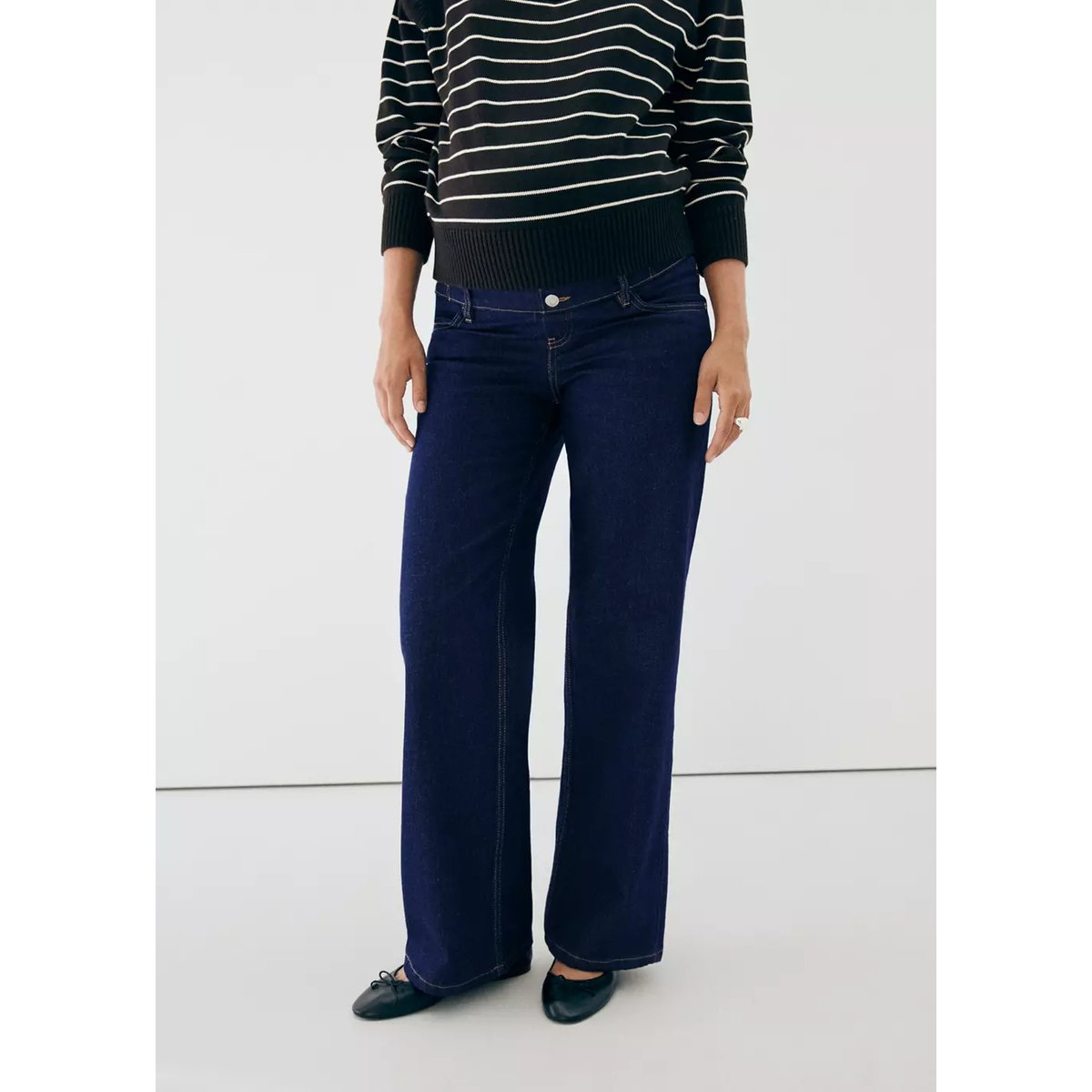Jean de grossesse droit bleu, MANGO