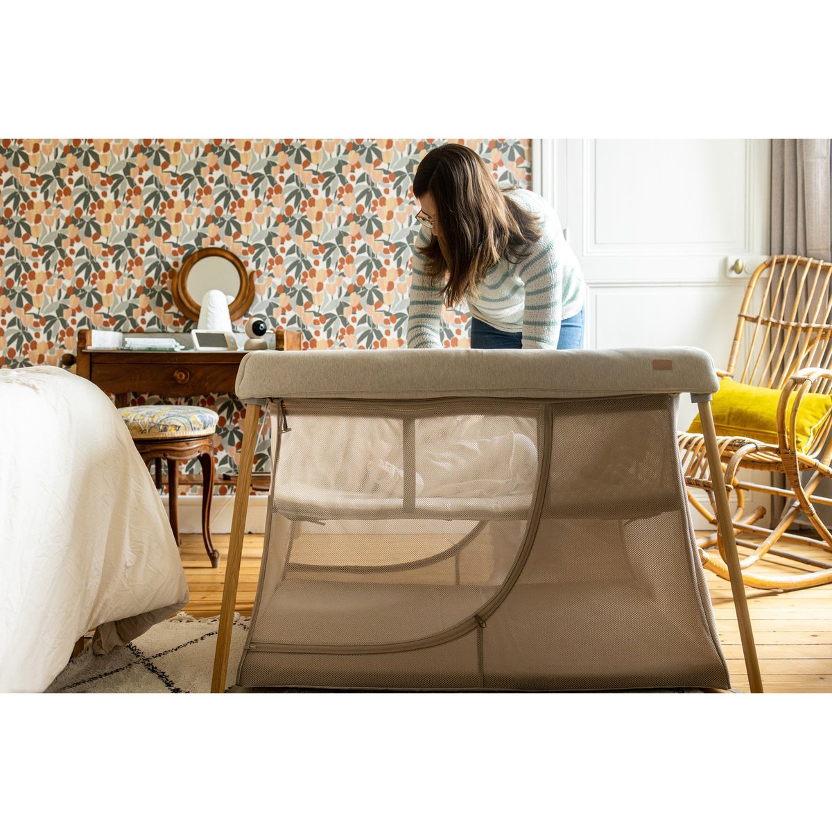 Lit parapluie bébé 3 en 1 easy sleep argile beige, BEABA