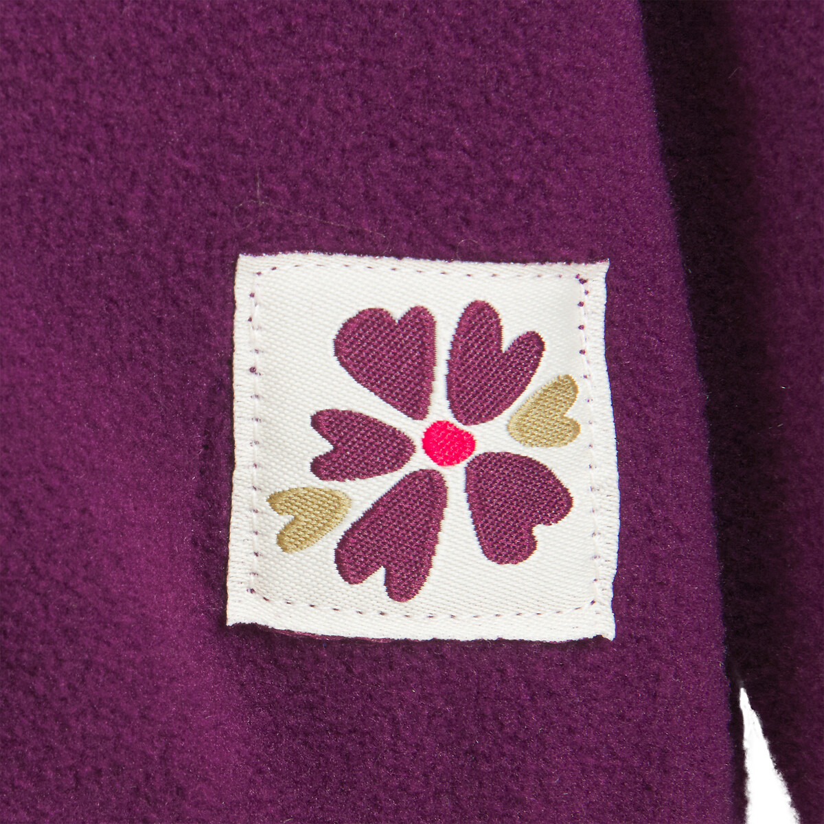 Veste zippée en polaire bordeaux, LA REDOUTE COLLECTIONS