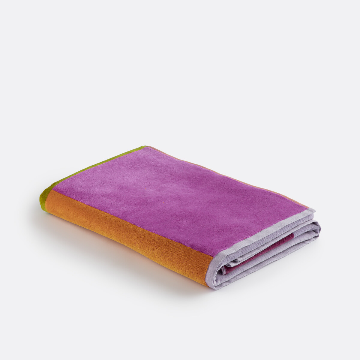 Drap de plage éponge velours, Palavas lilas/vert/orange, LA REDOUTE INTERIEURS