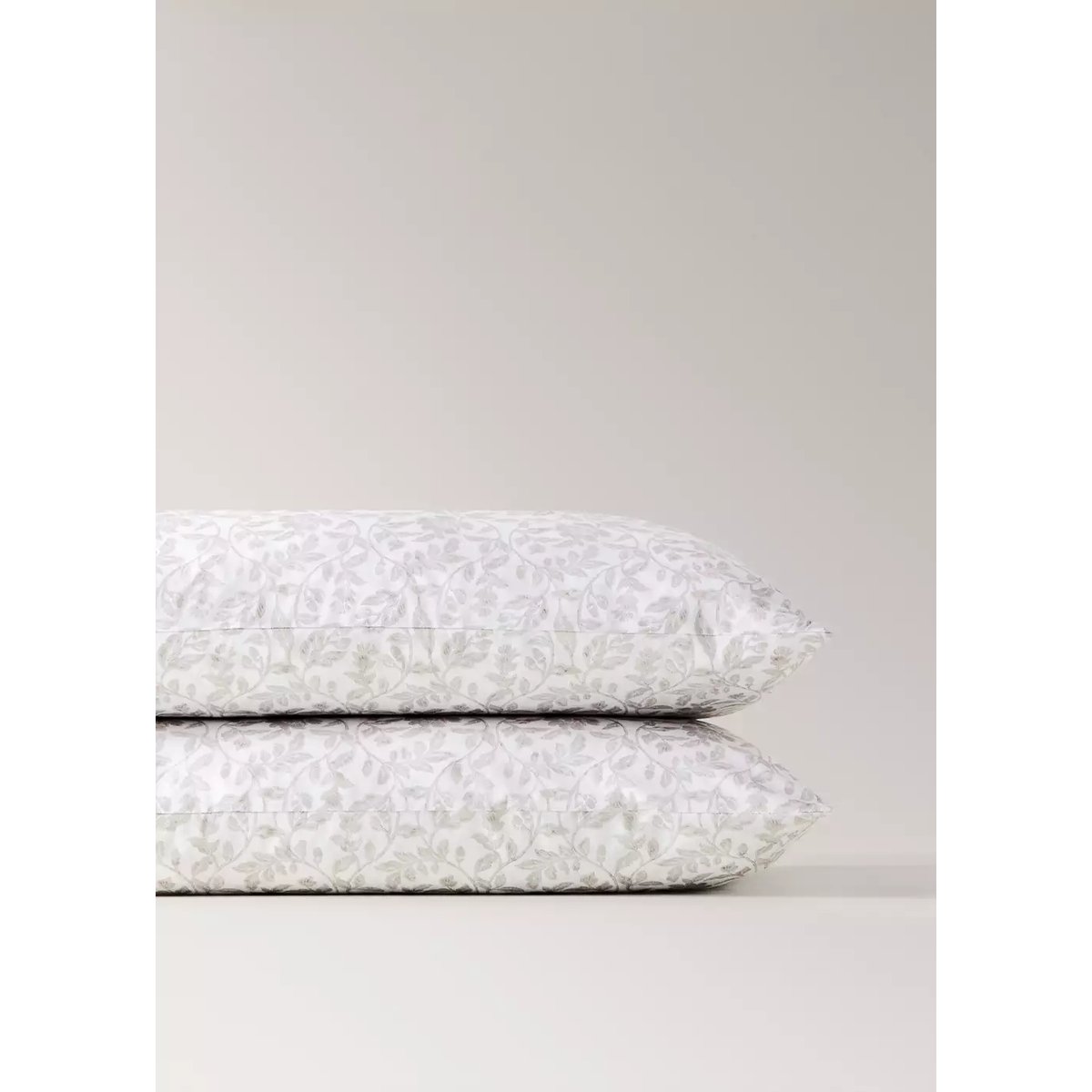 Lot de 2 taies d’oreiller en coton à fleurs 50 × 75 cm écru, MANGO HOME