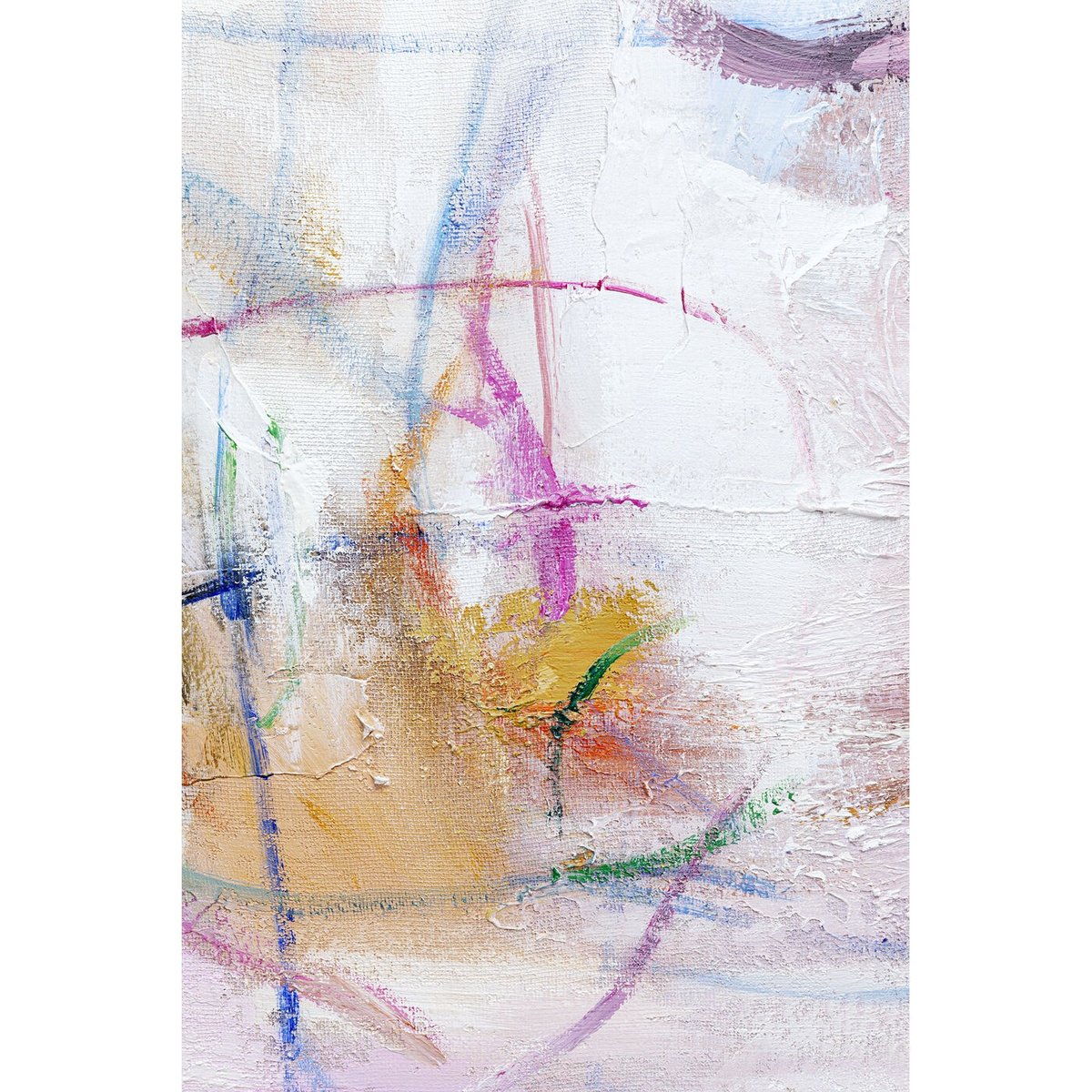 Toile abstraite en coton, ART INTERACTION multicolore, KARE DESIGN