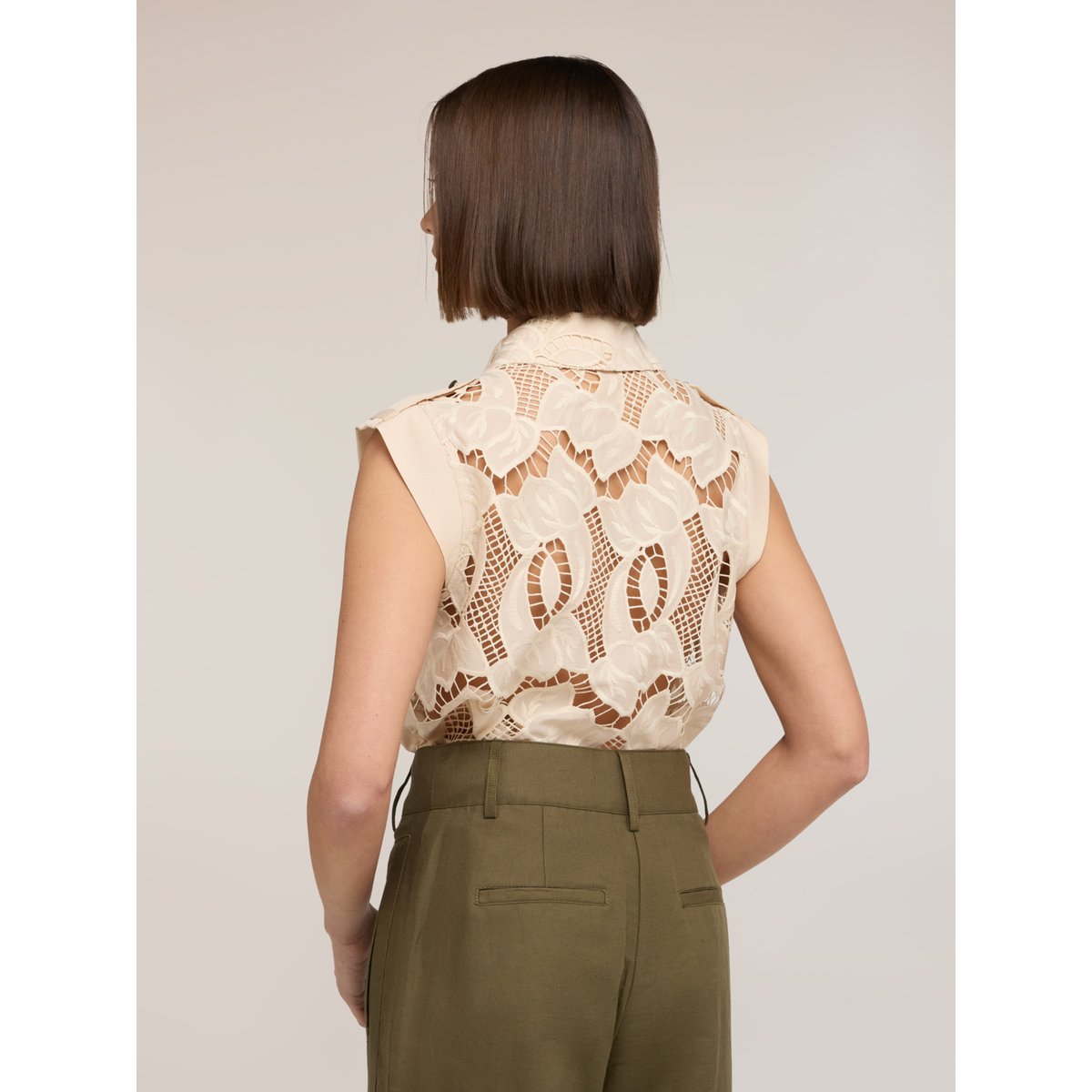 Chemise sans manches beige, MOTIVI