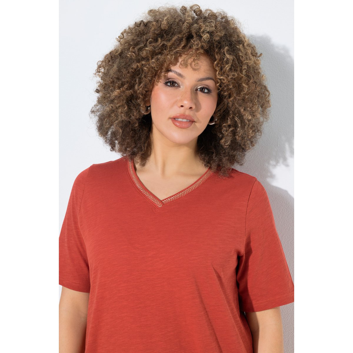 T-shirt avec broderie terre, ULLA POPKEN
