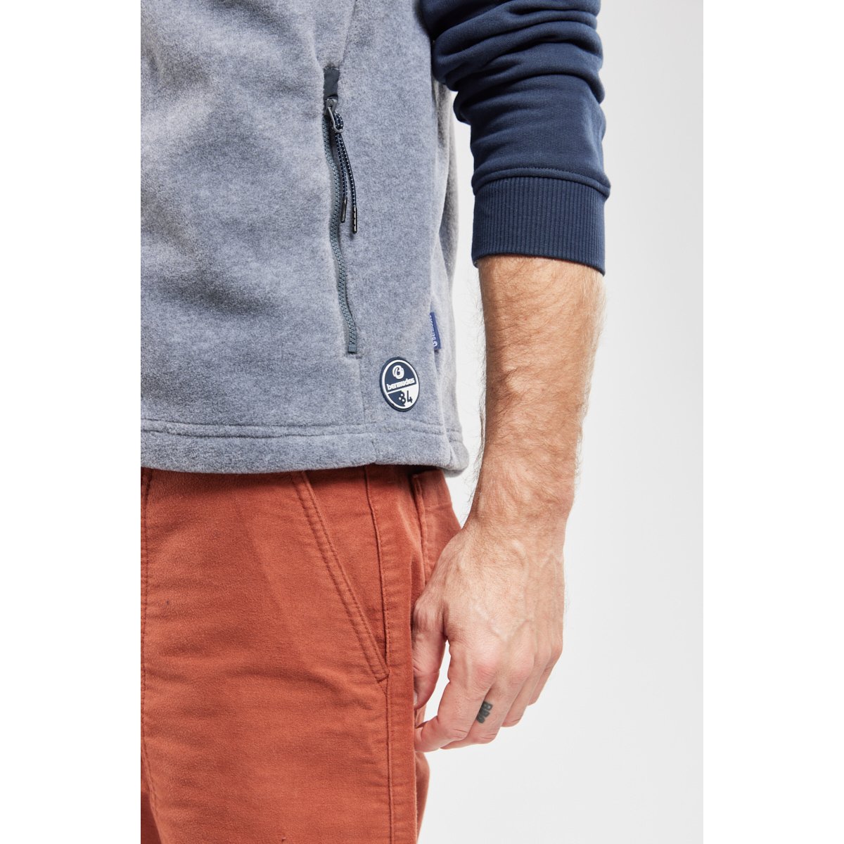 Veste polaire sans manches PAIMPOL gris chine, BERMUDES