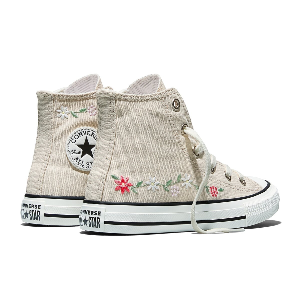 Baskets CHUCK TAYLOR ALL STAR EMBROIDERED FLOWERS classic ecru/vintage white, CONVERSE