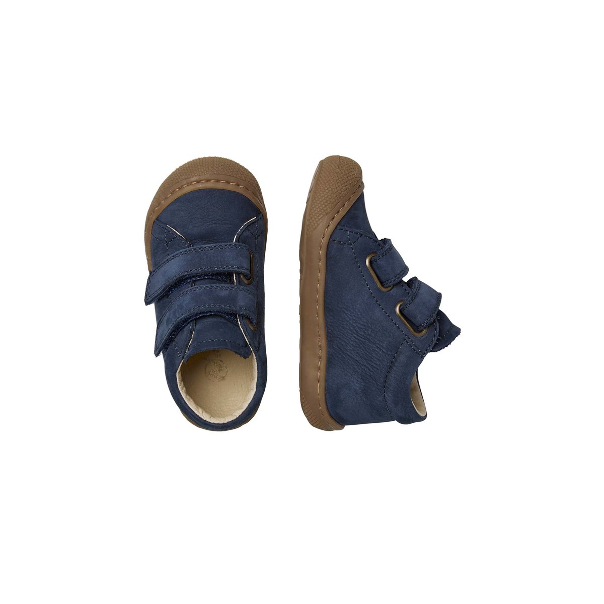 Chaussures premiers pas en suède COCOON VL marine, NATURINO
