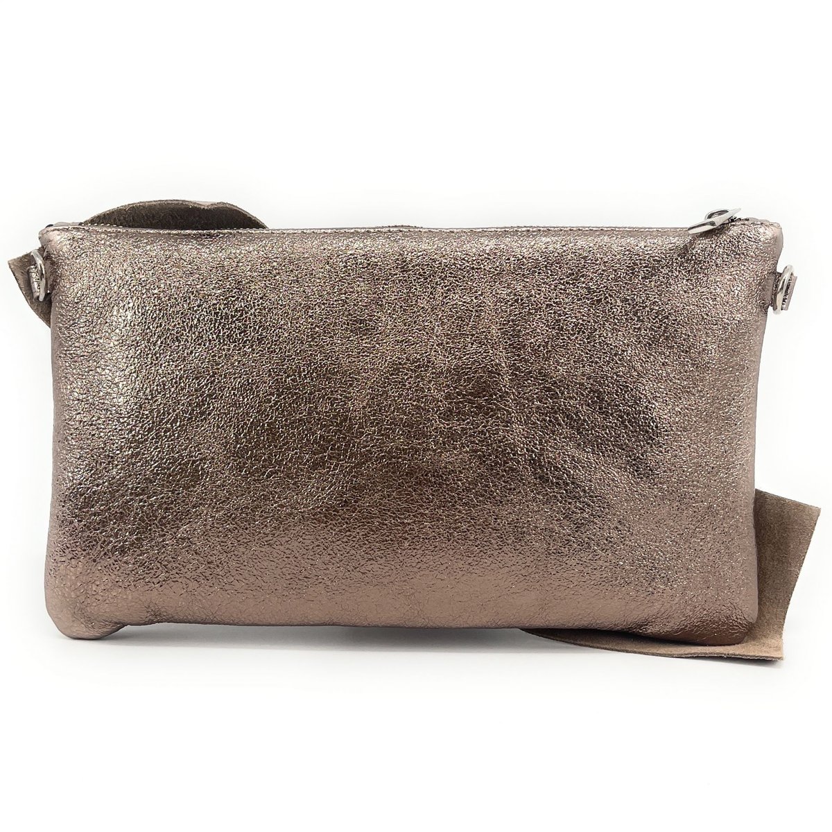 Pochette en cuir irisé SHERAZADE champagne, OH MY BAG