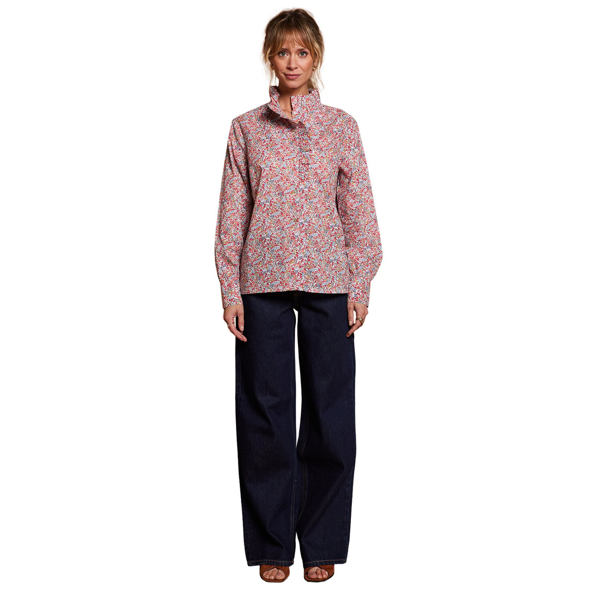 Chemise imprimé fleuri coton bio multicolore, ENVIE DE FRAISE