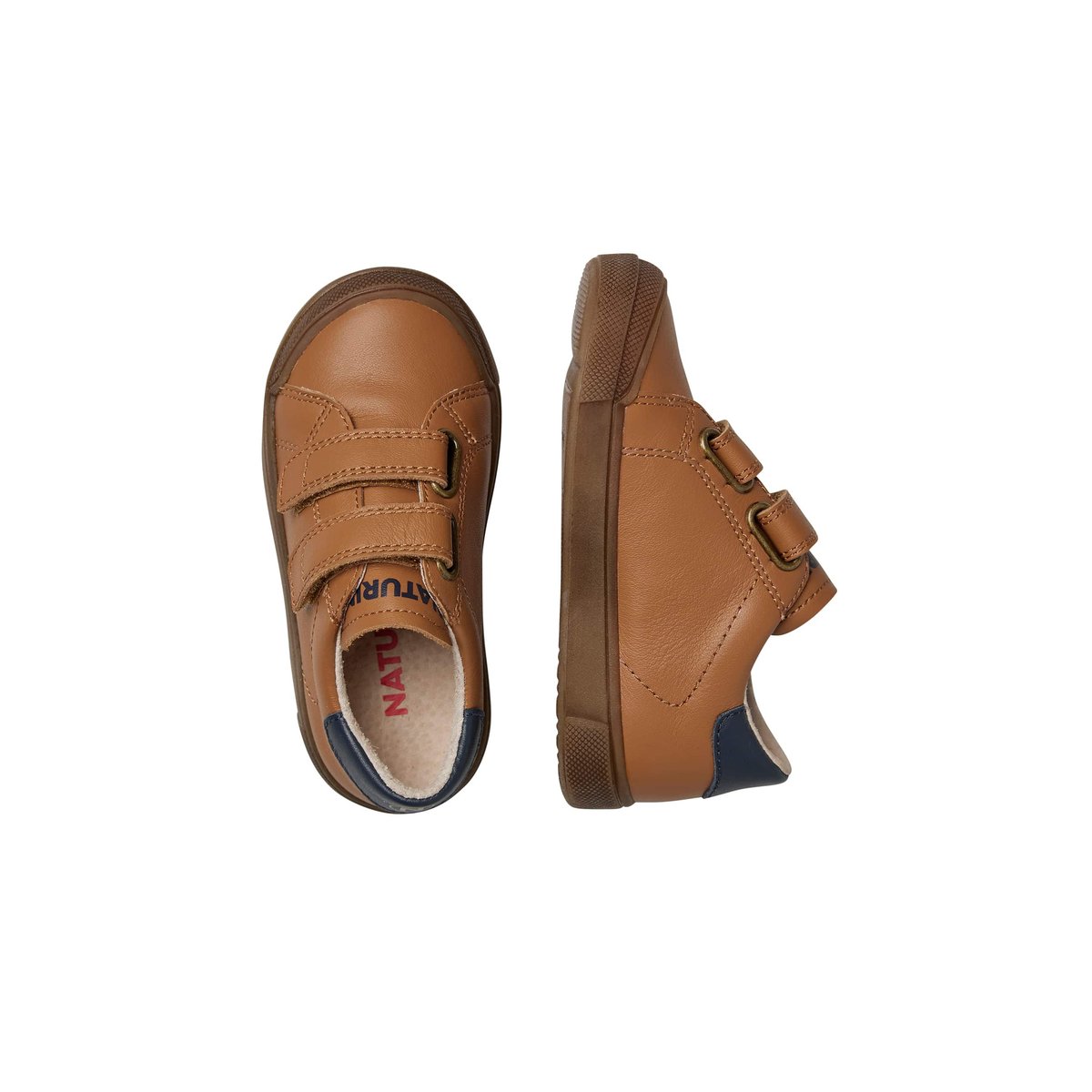 Baskets en cuir EINDHOVEN 2 VL. cognac, NATURINO