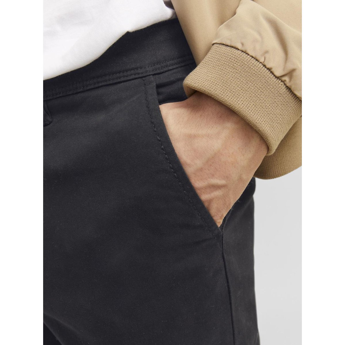 Pantalon chino slim Marco noire - black, JACK & JONES
