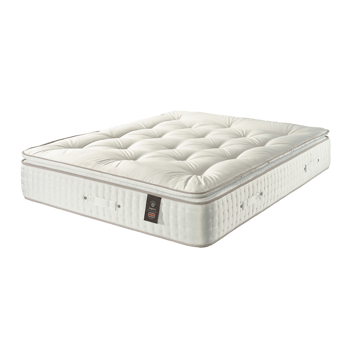 Aspire Luxury 7000 Pocket Natural Wool & Cashmere Pillowtop Mattress white, ASPIRE