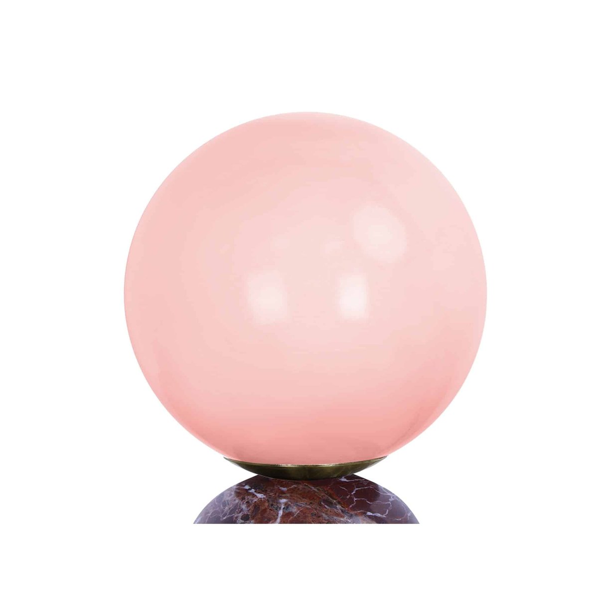 Lampe De Table Marbre LAZIO SPHERE rouge bordeaux, LEITMOTIV