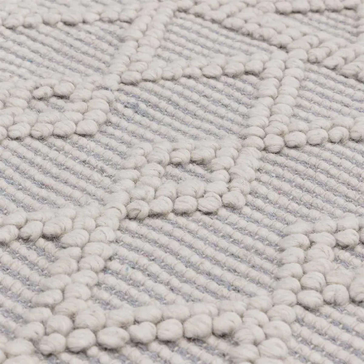 Tapis salon et chambre à franges pure laine SAGRA gris, NOVATREND