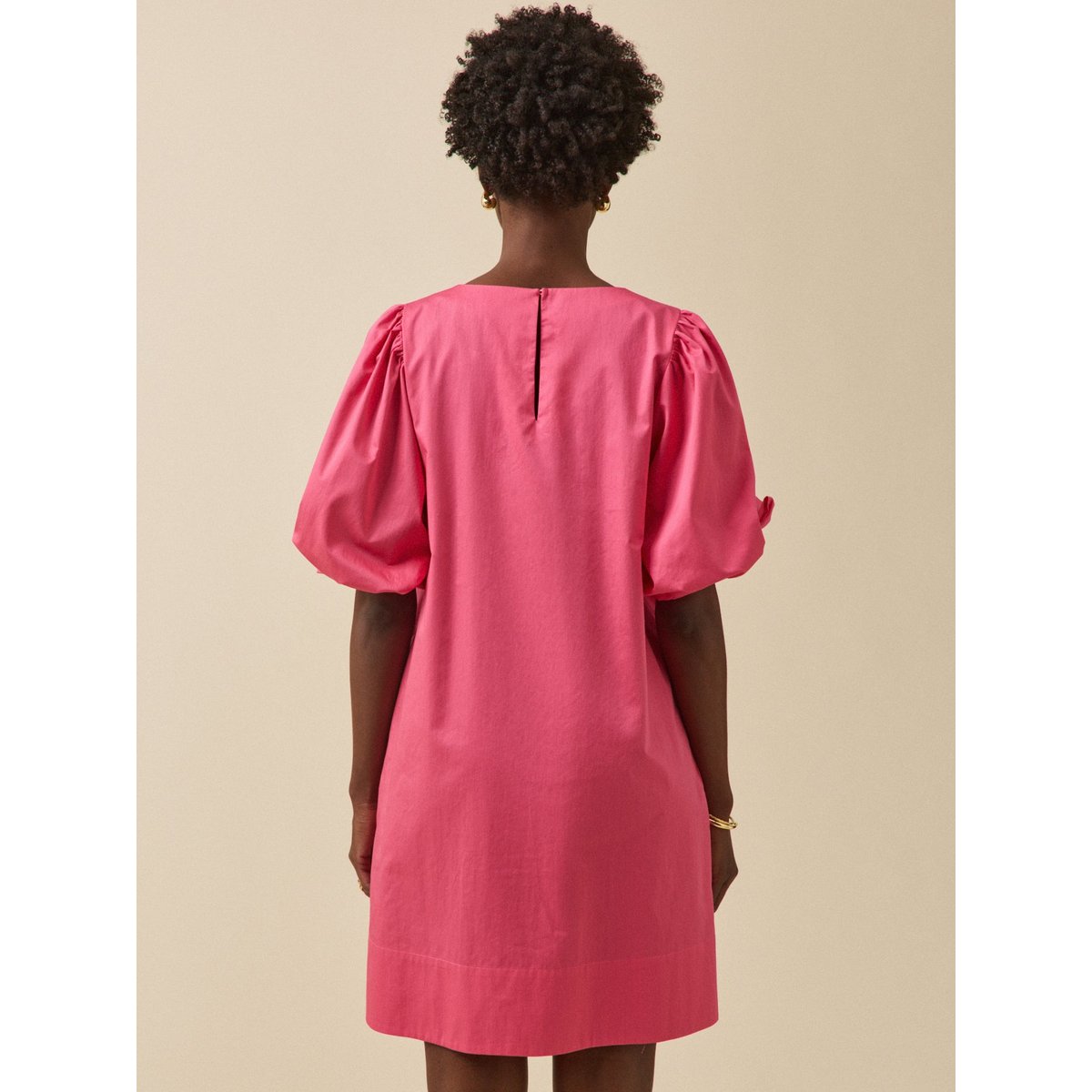 Robe courte cérémonie popeline satinée rose, CYRILLUS