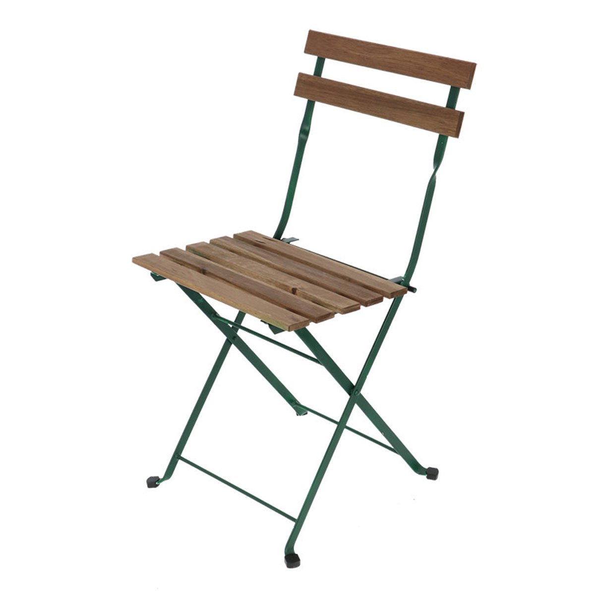 Chaise bistrot bois et métal vert couleur unique, ESSCHERT DESIGN
