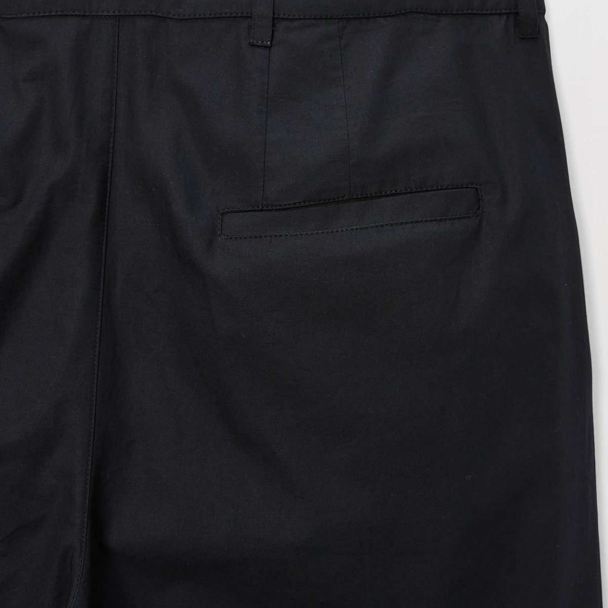 Pantalon en popeline de coton noir, MONOPRIX