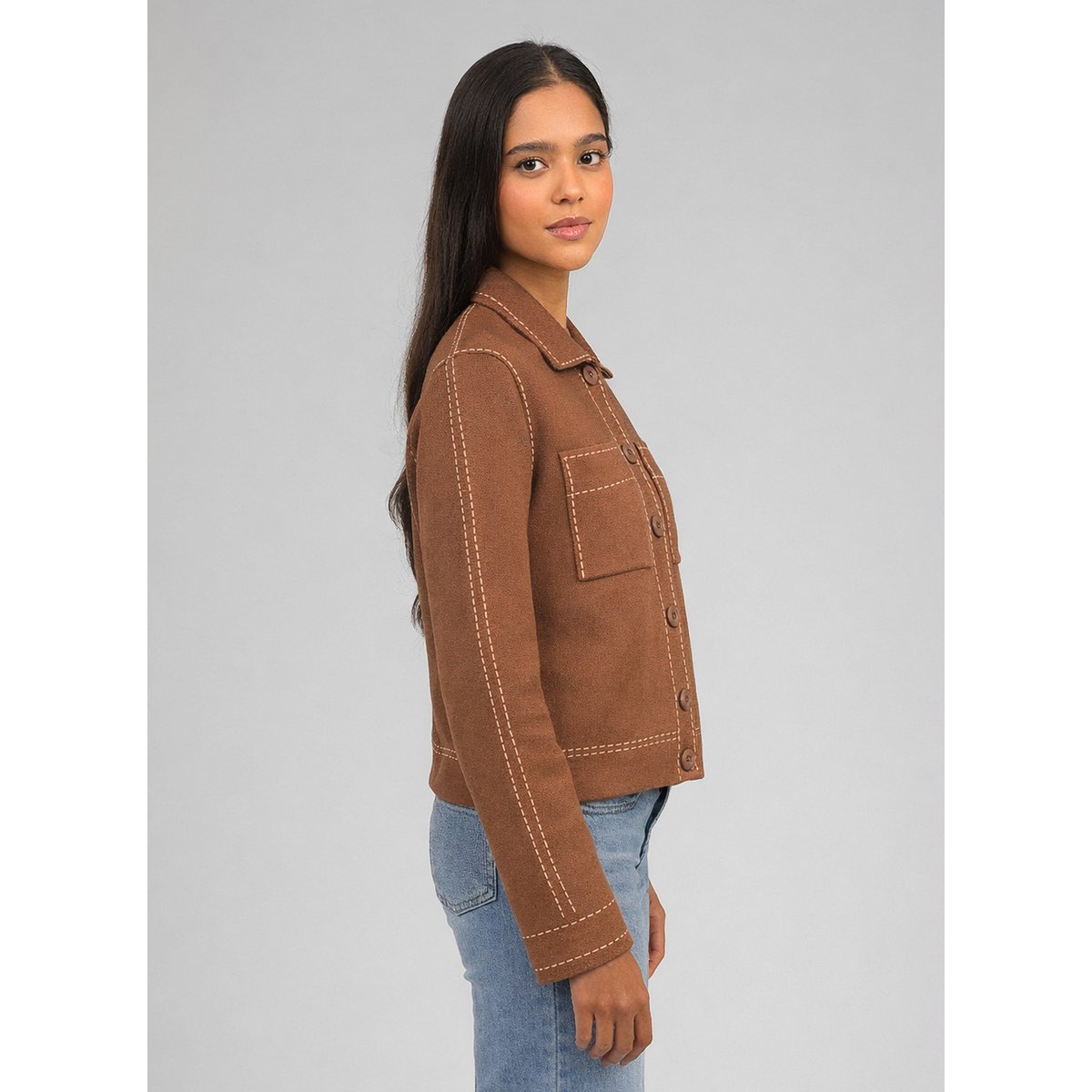 Gilet LECLINT marron, AN'GE