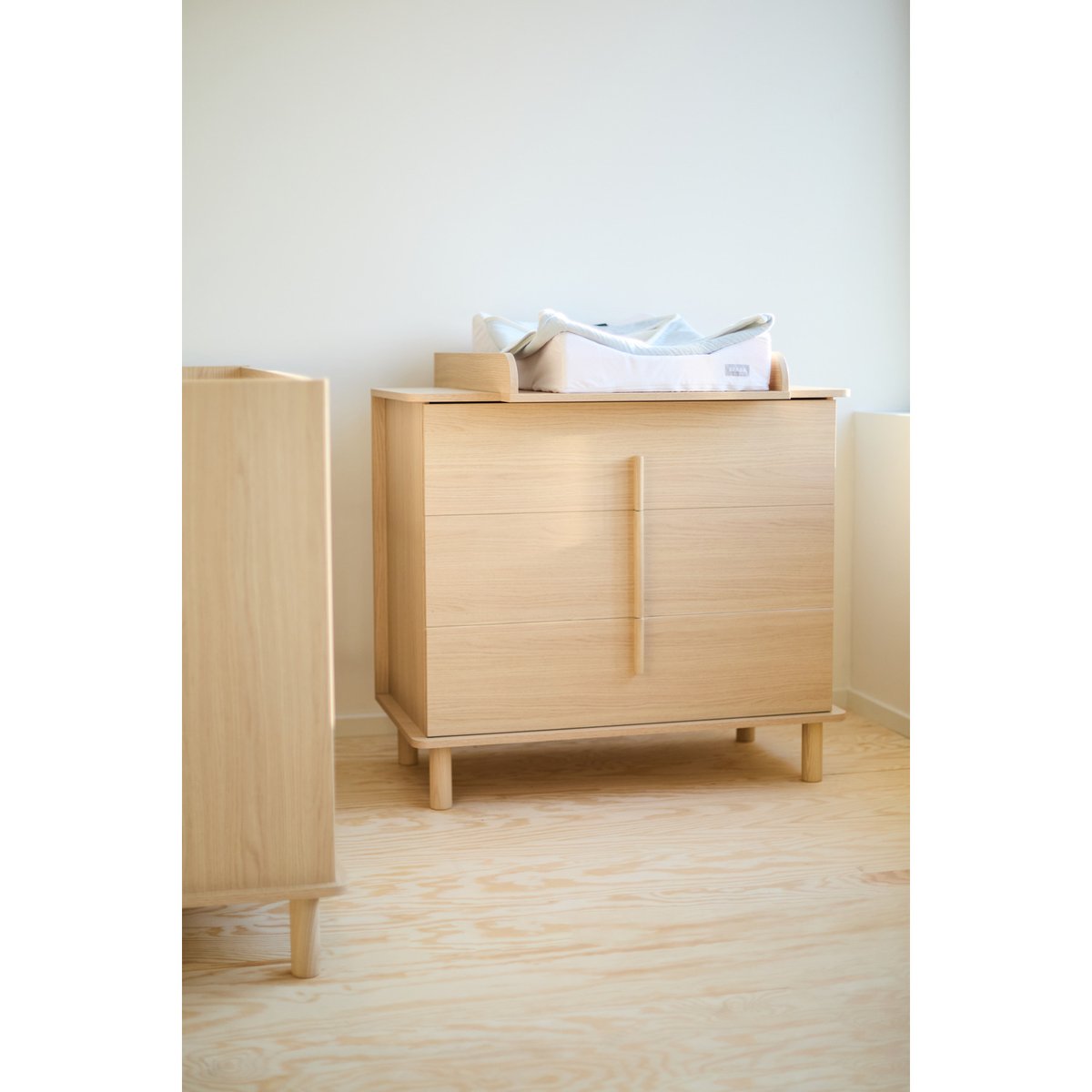 Commode à langer 3 tiroirs naturel, CHILDHOME