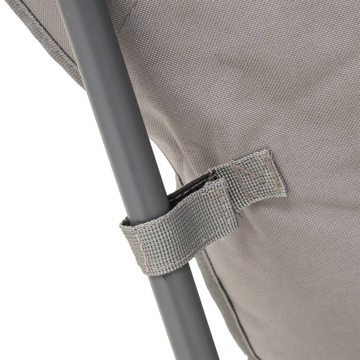 Fauteuil de camping pliant large avec poche gris, 5FIVE SIMPLY SMART