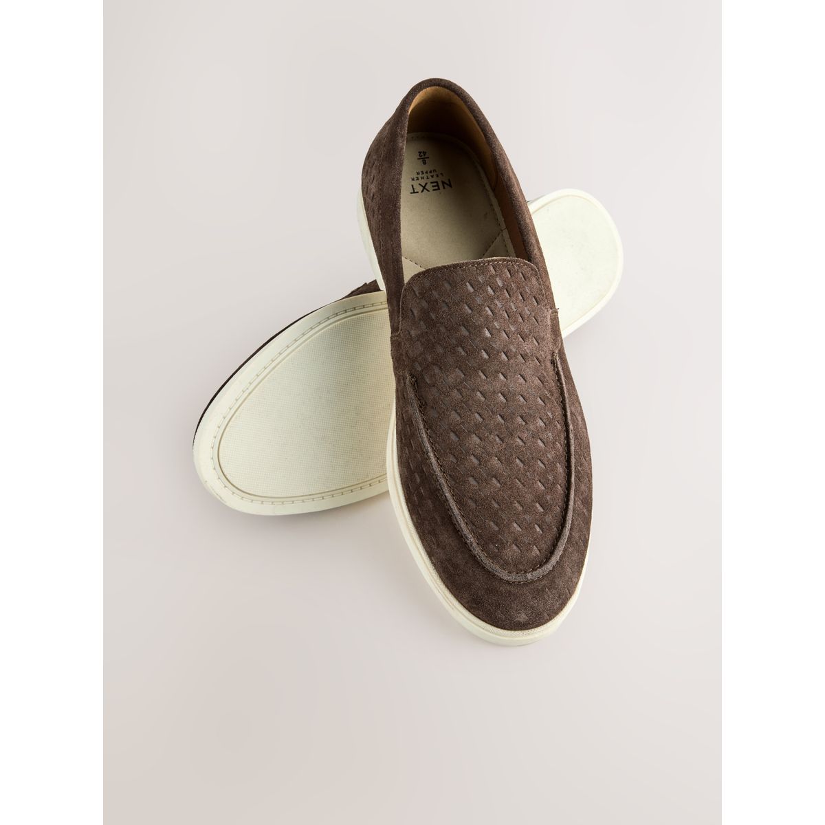 Mocassins en daim marron, NEXT