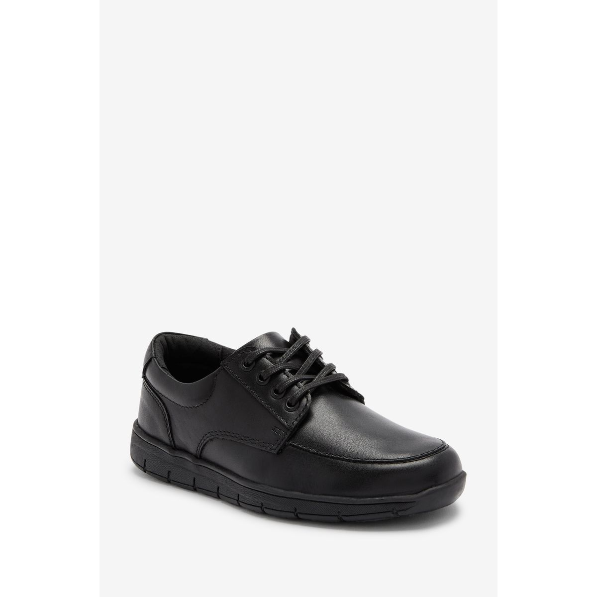 Chaussures D’école En Cuir À Lacets noir, NEXT