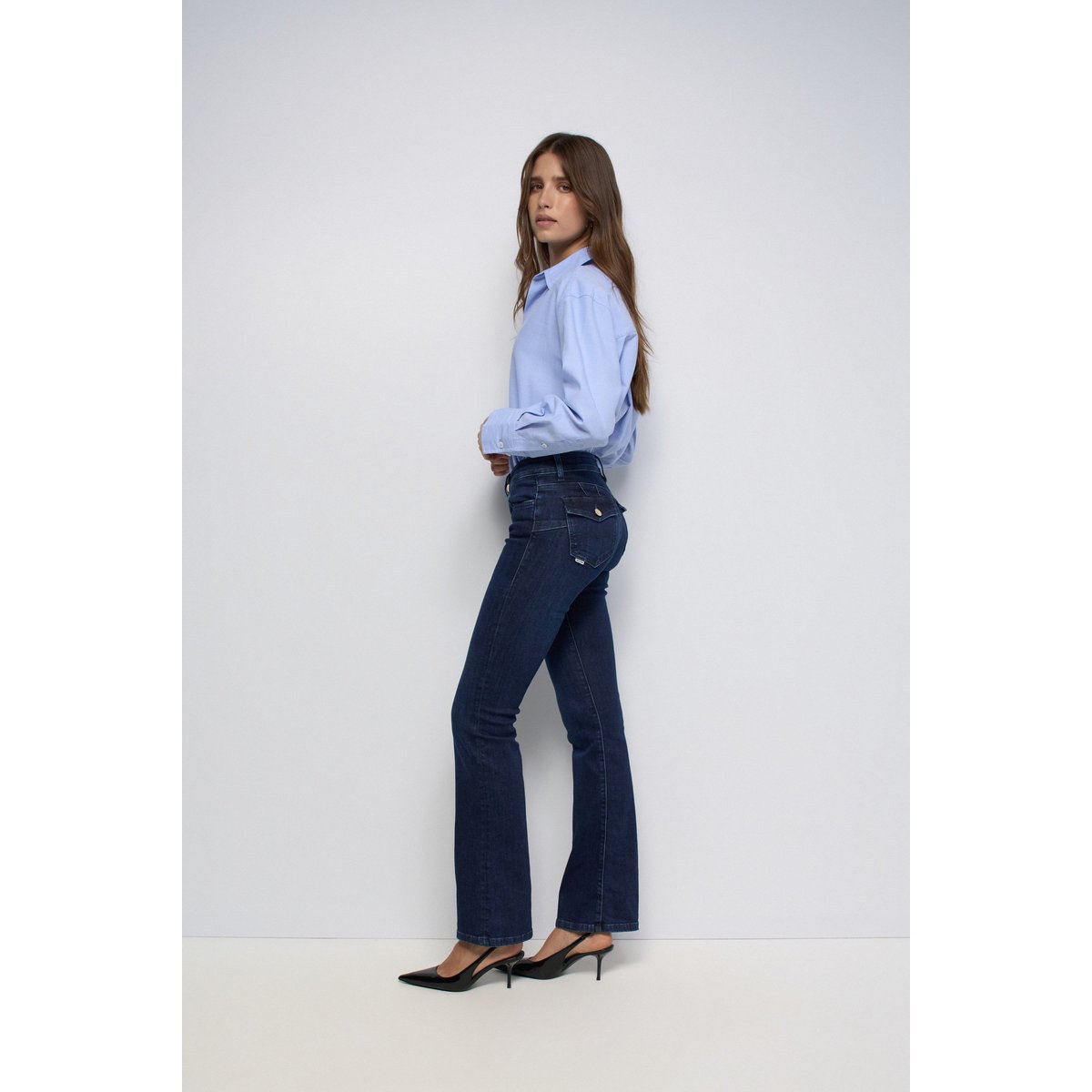 JEAN WONDER PUSH UP BOOTCUT bleu denim, SALSA JEANS