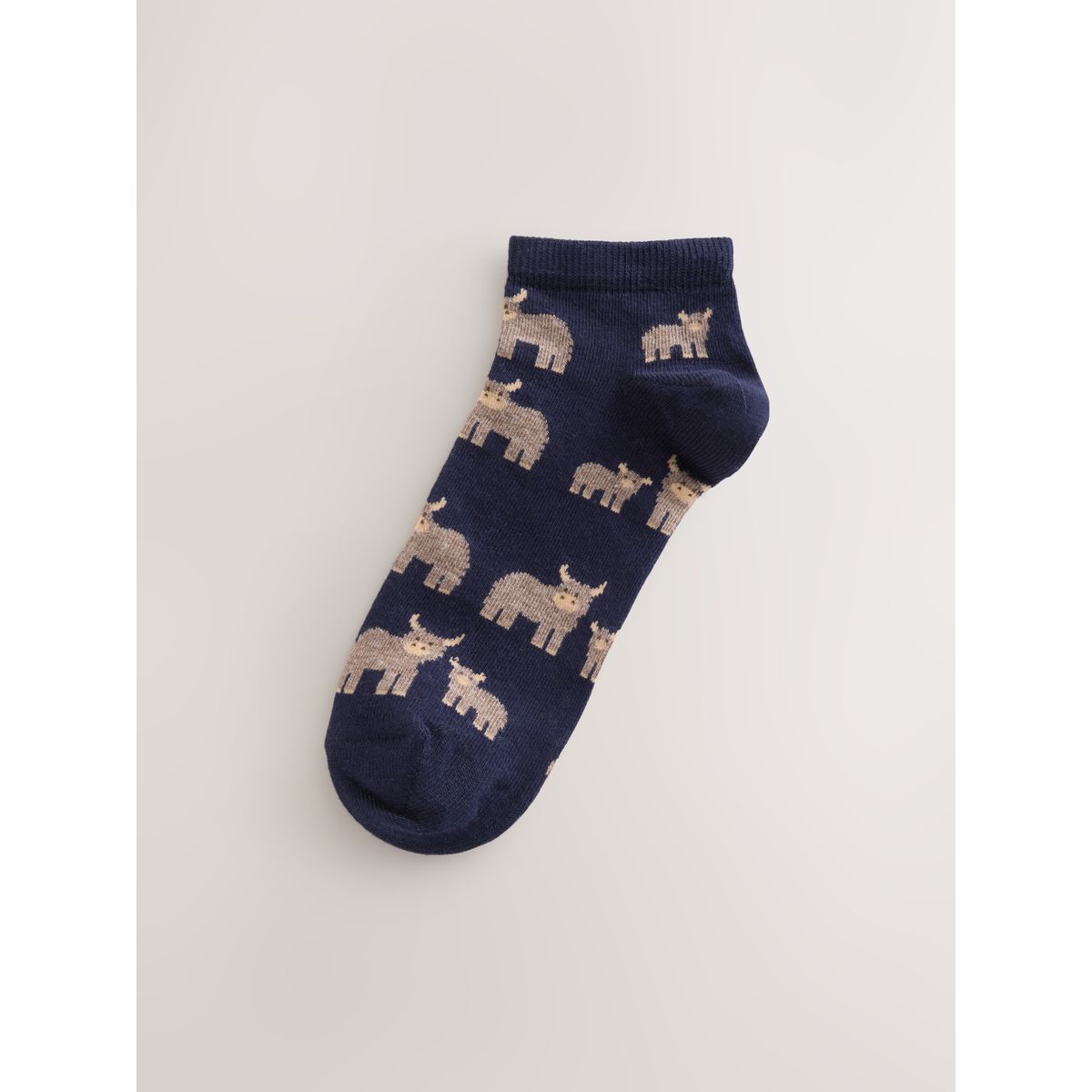 Chaussettes de sport à motif hamish, 5 paires marine/avoine, NEXT