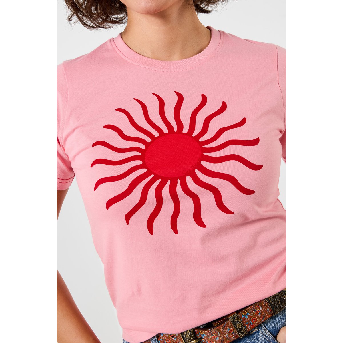 T-shirt à motif soleil rose, JOE BROWNS