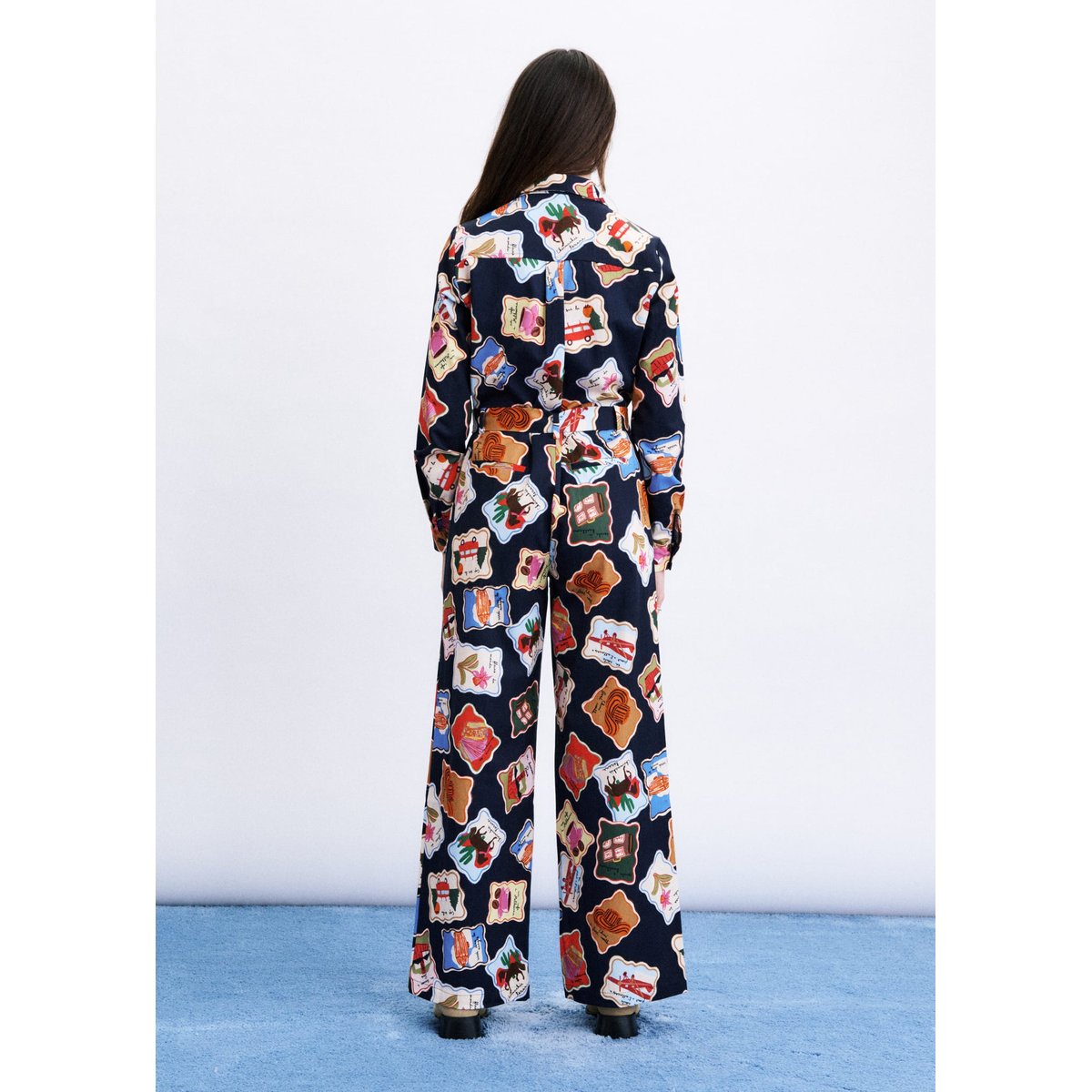 Combi-pantalon Cheviot en coton CHEVIOT timbres, FRNCH