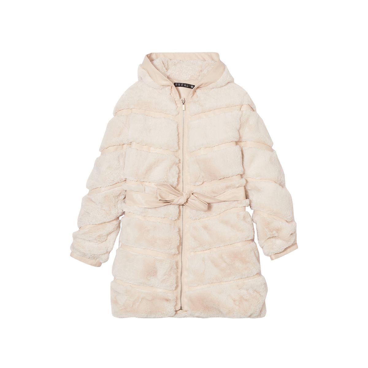 Manteau fausse fourrure ivoire, BREAL