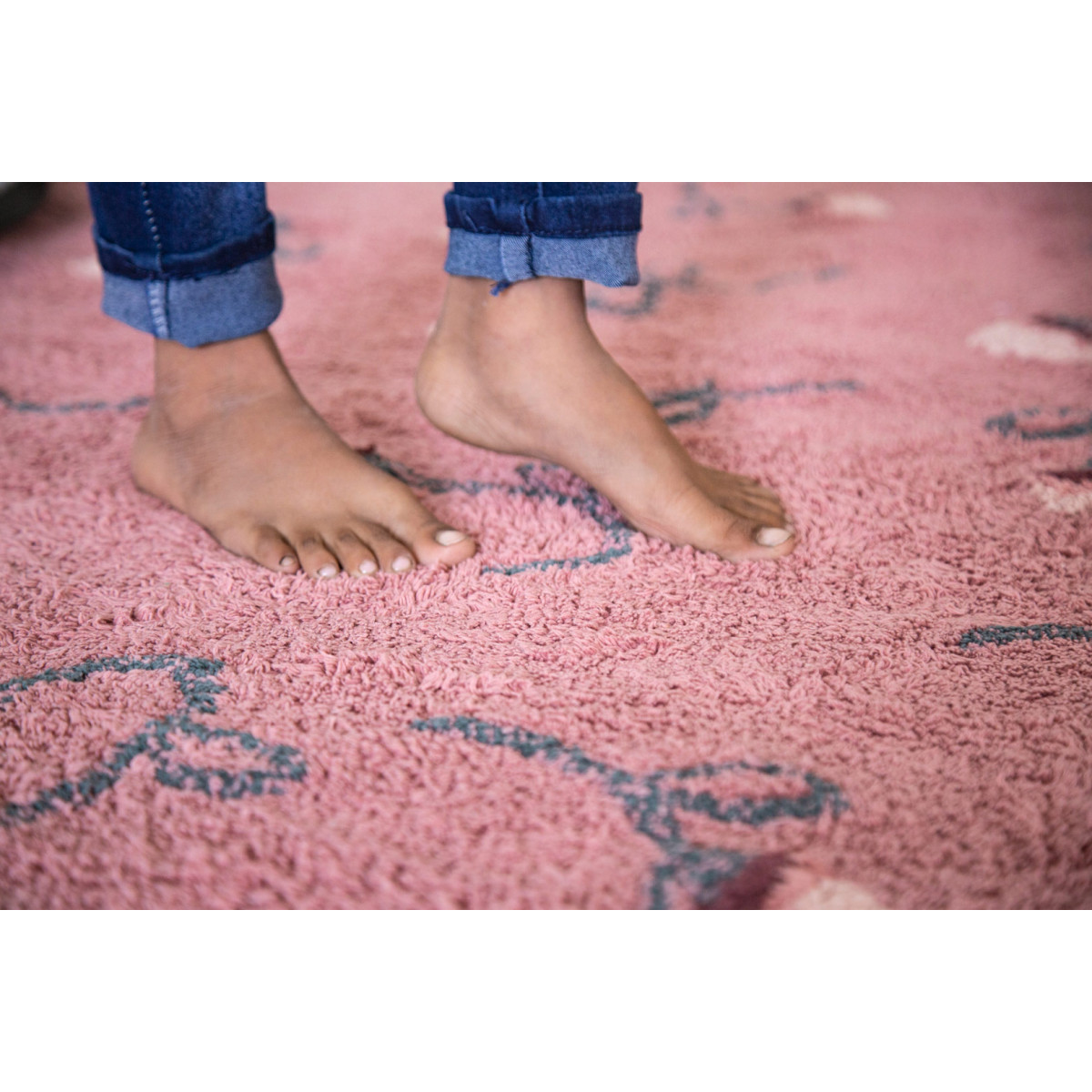 Tapis Rectangulaire en coton Jardin ENGLISH GARDENS rose, LORENA CANALS