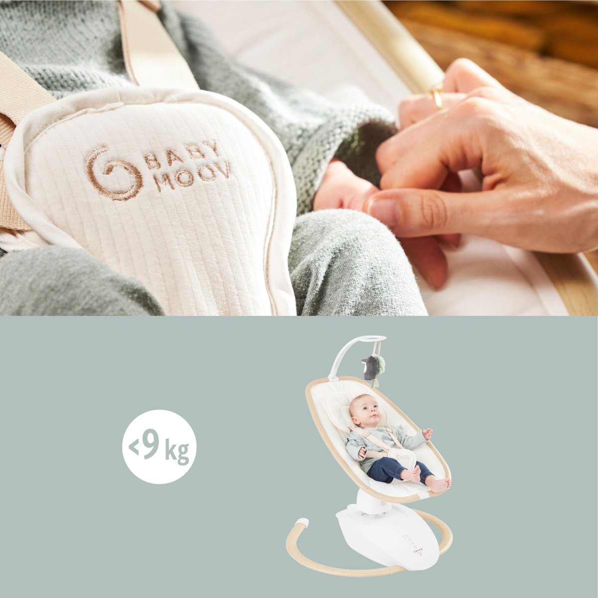 Balancelle bébé électrique Swoon Hoop blanc, BABYMOOV